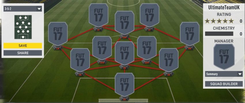 FIFA 17 3 5 2 Formation for FUT
