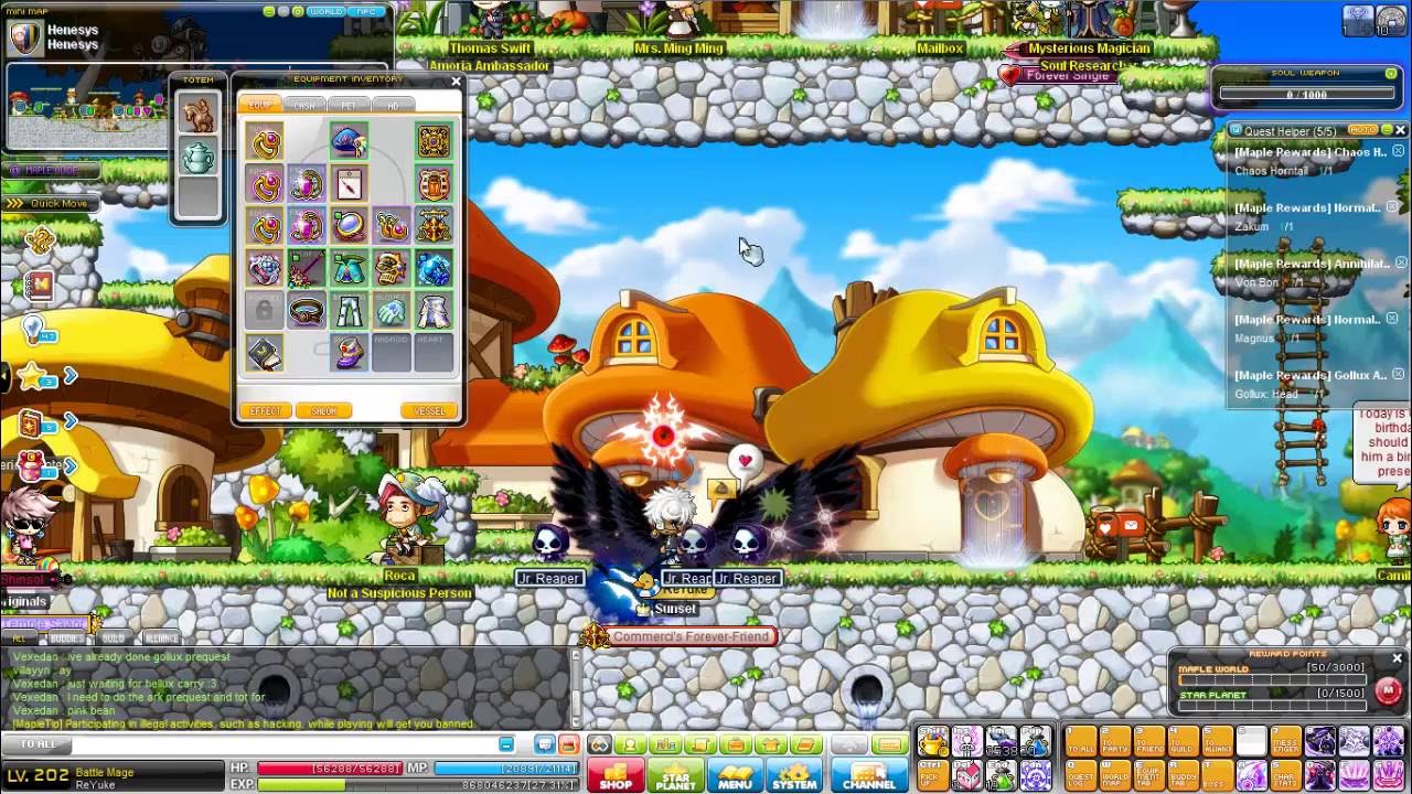 MapleStory gear progression